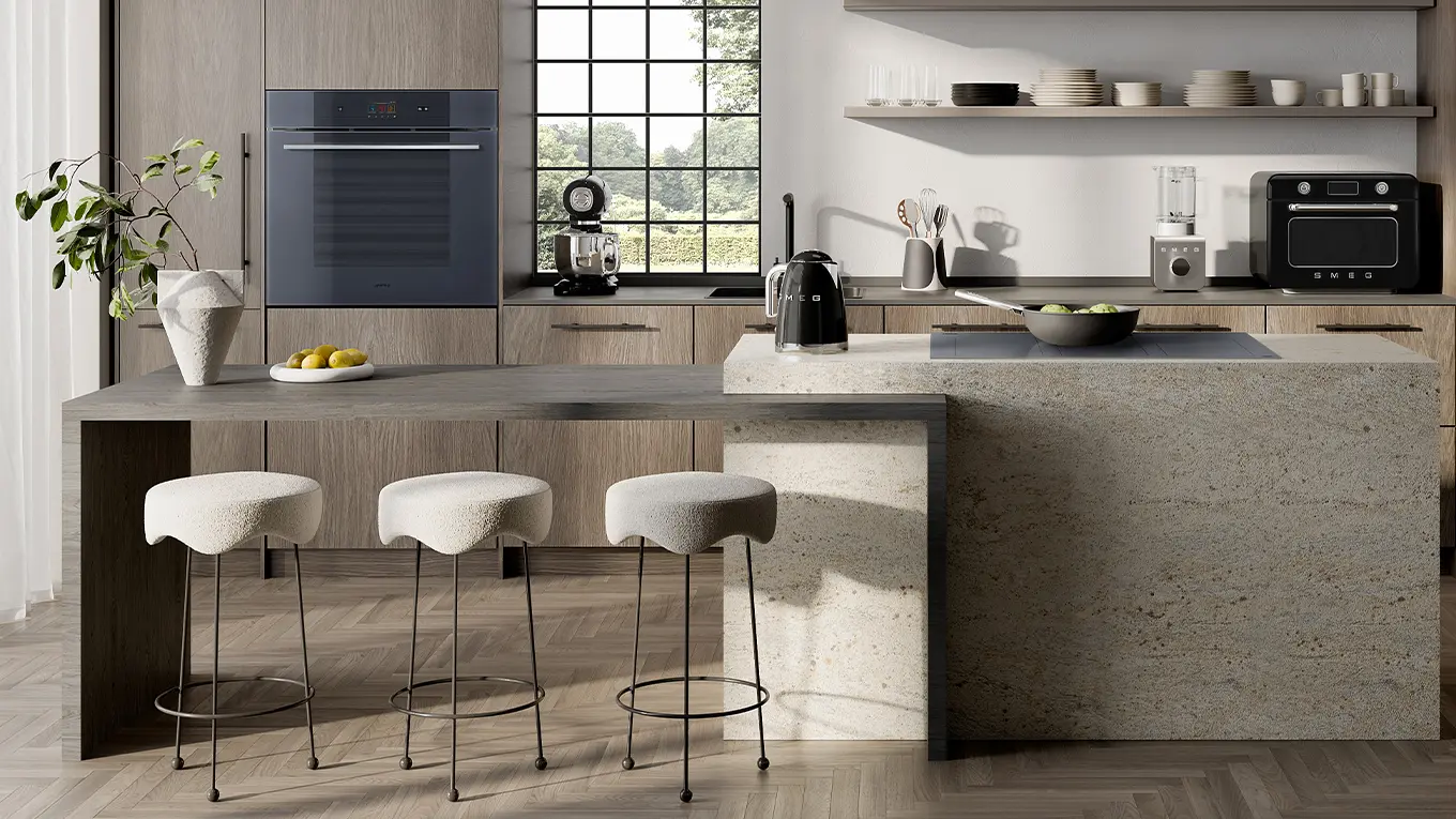 smeg geräte in einer modernen küche