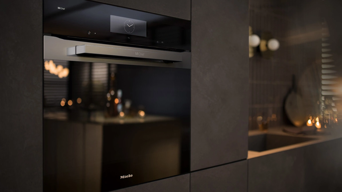 miele dialoggarer generation 7000 miele dialoggarer generation 7000 in einer dunklen küche eingebaut