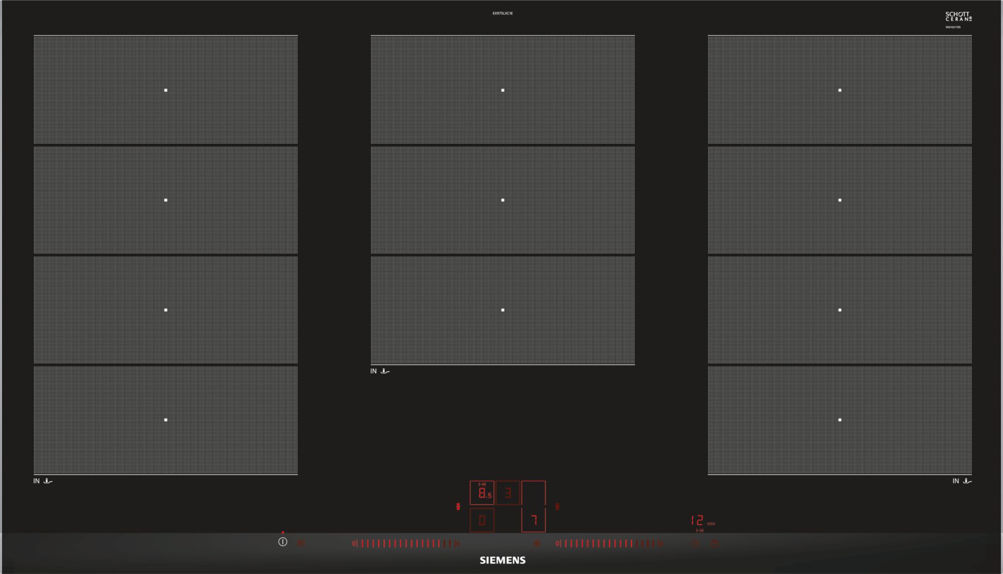Siemens EX975LXC1E Einbau-Induktionskochfeld Schwarz