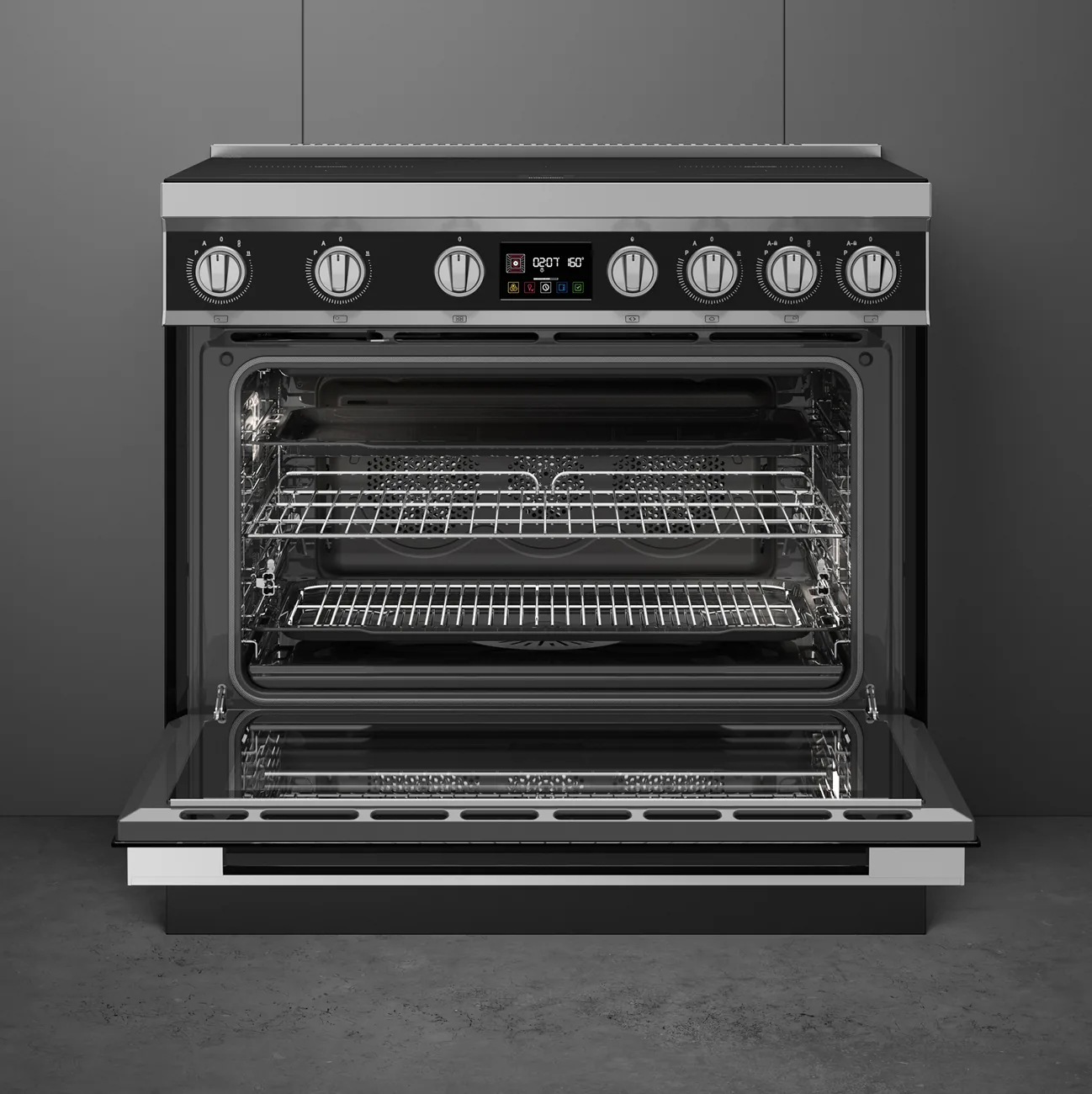 Smeg CPF90I1PBL2 Kochzentrum Schwarz
