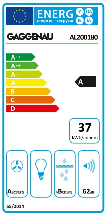 Energy Class A - Full EU energy label