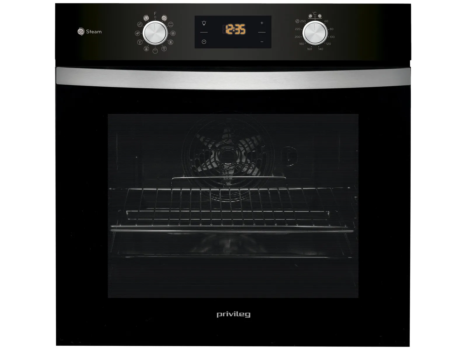 Privileg PBWK3 JH8S BLG Einbau Backofen mit Dampfunterstützung Schwarz Privileg PBWK3 JH8S BLG Einbau Backofen mit Dampfunterstützung Schwarz