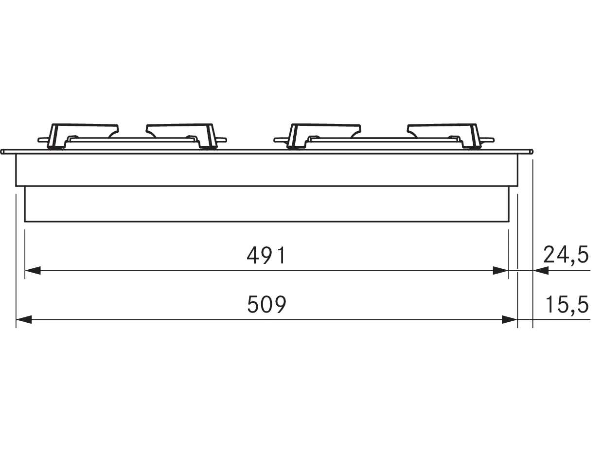 Bora PKG3 Gaskochfeld Schwarz