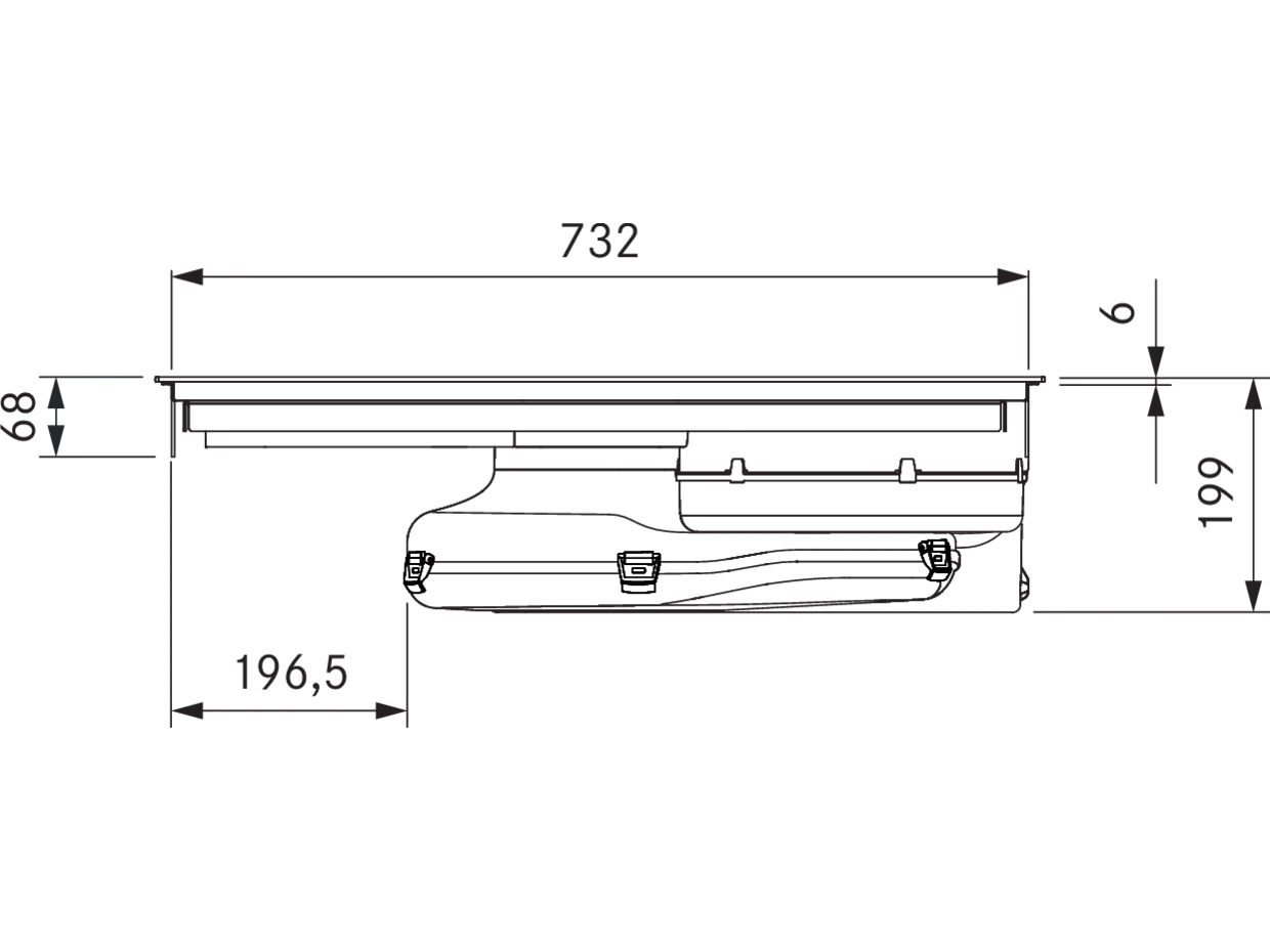 Bora PURU2 Herdunabhängiges Induktionskochfeld mit Tischlüfter