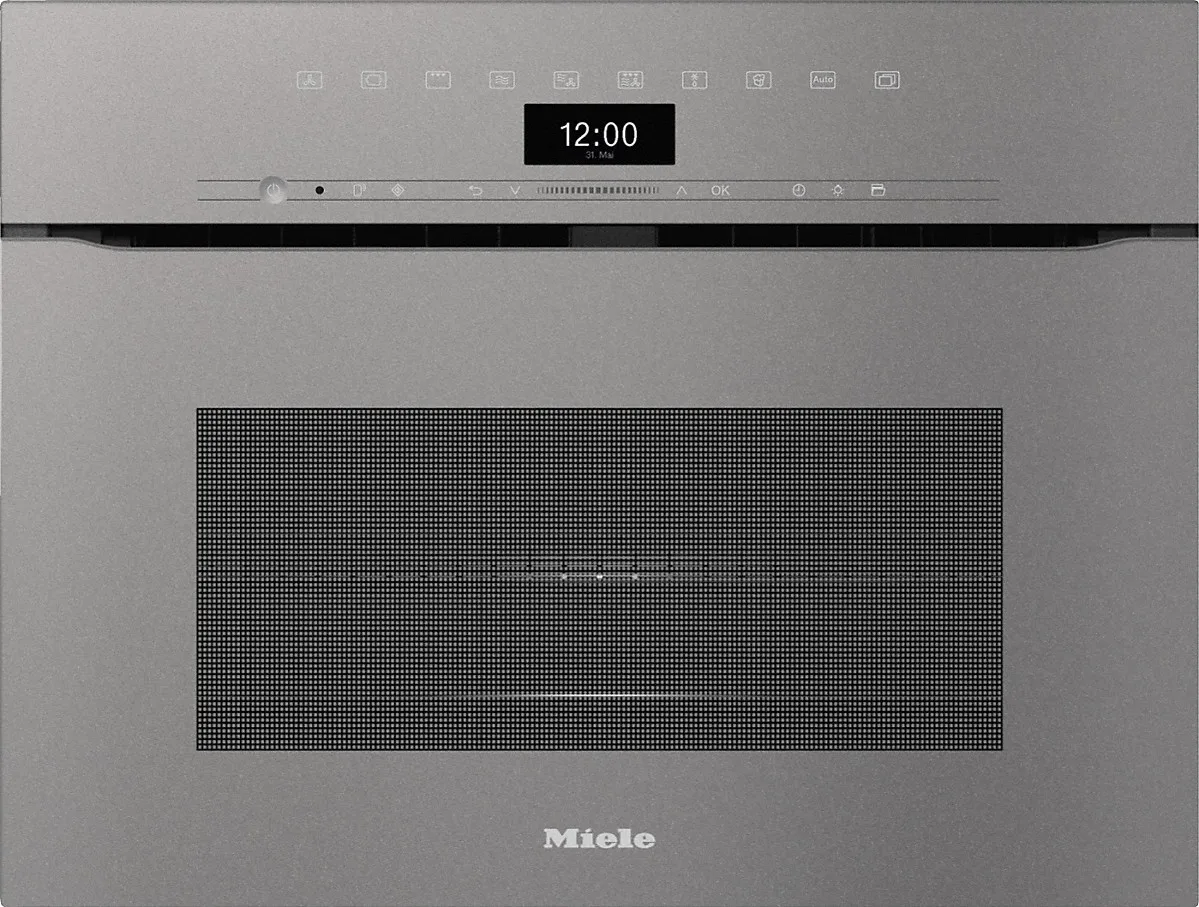Miele H 7440 BMX Griffloser Kompakt-Backofen mit Mikrowelle Graphitgrau