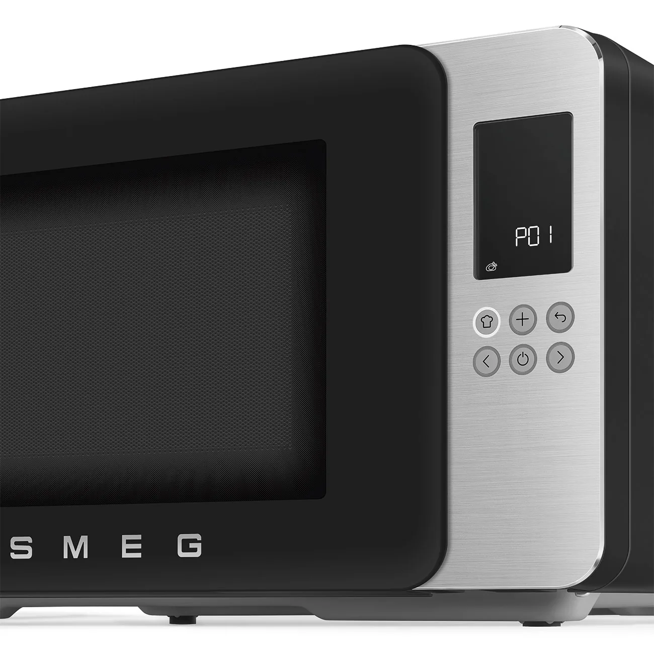 Smeg MOC01BLMEU Kombi-Tisch-Mikrowelle Schwarz-Matt-Aluminium