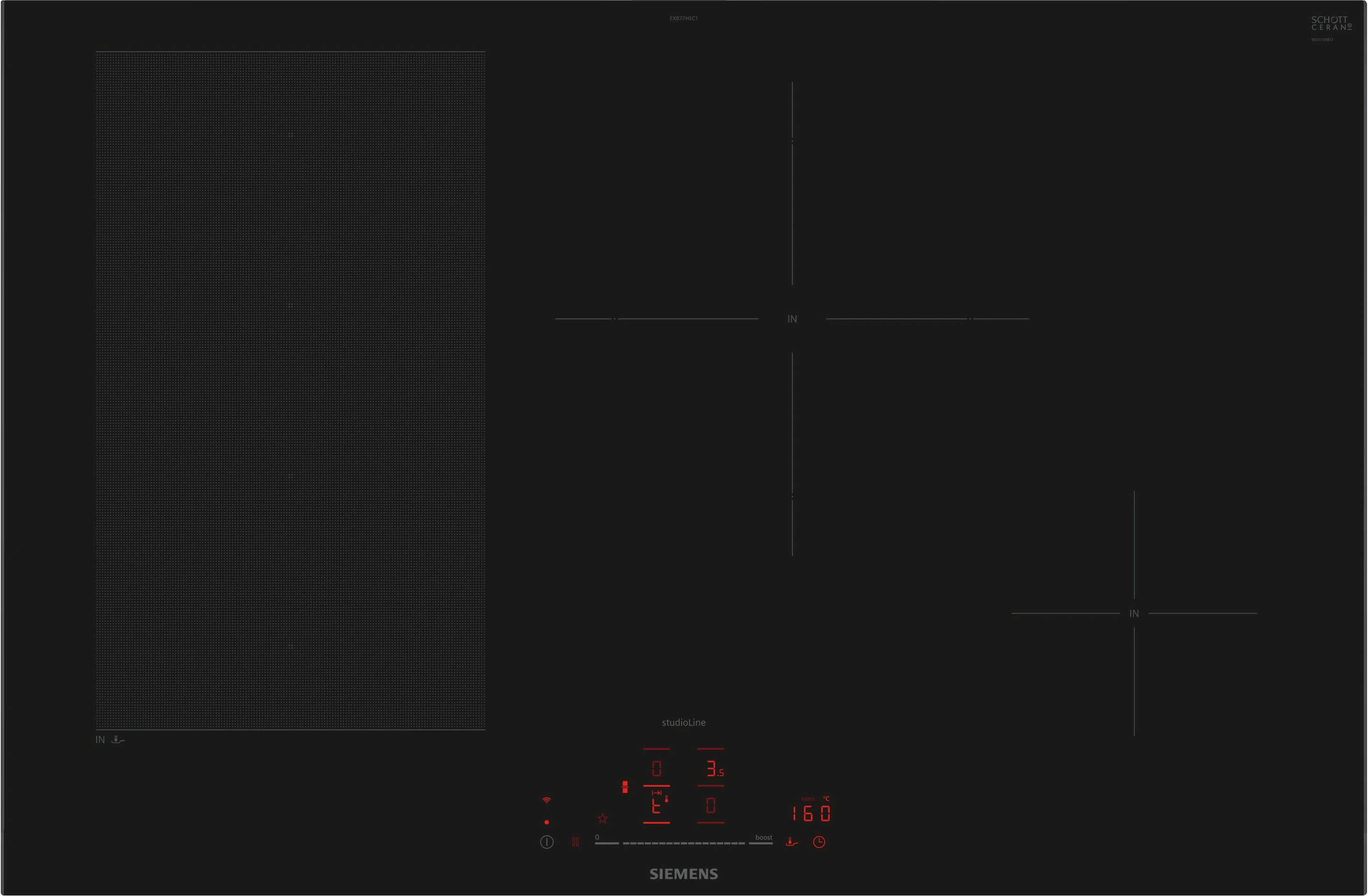 Siemens studioLine EX877HEC1E Einbau-Induktionskochfeld