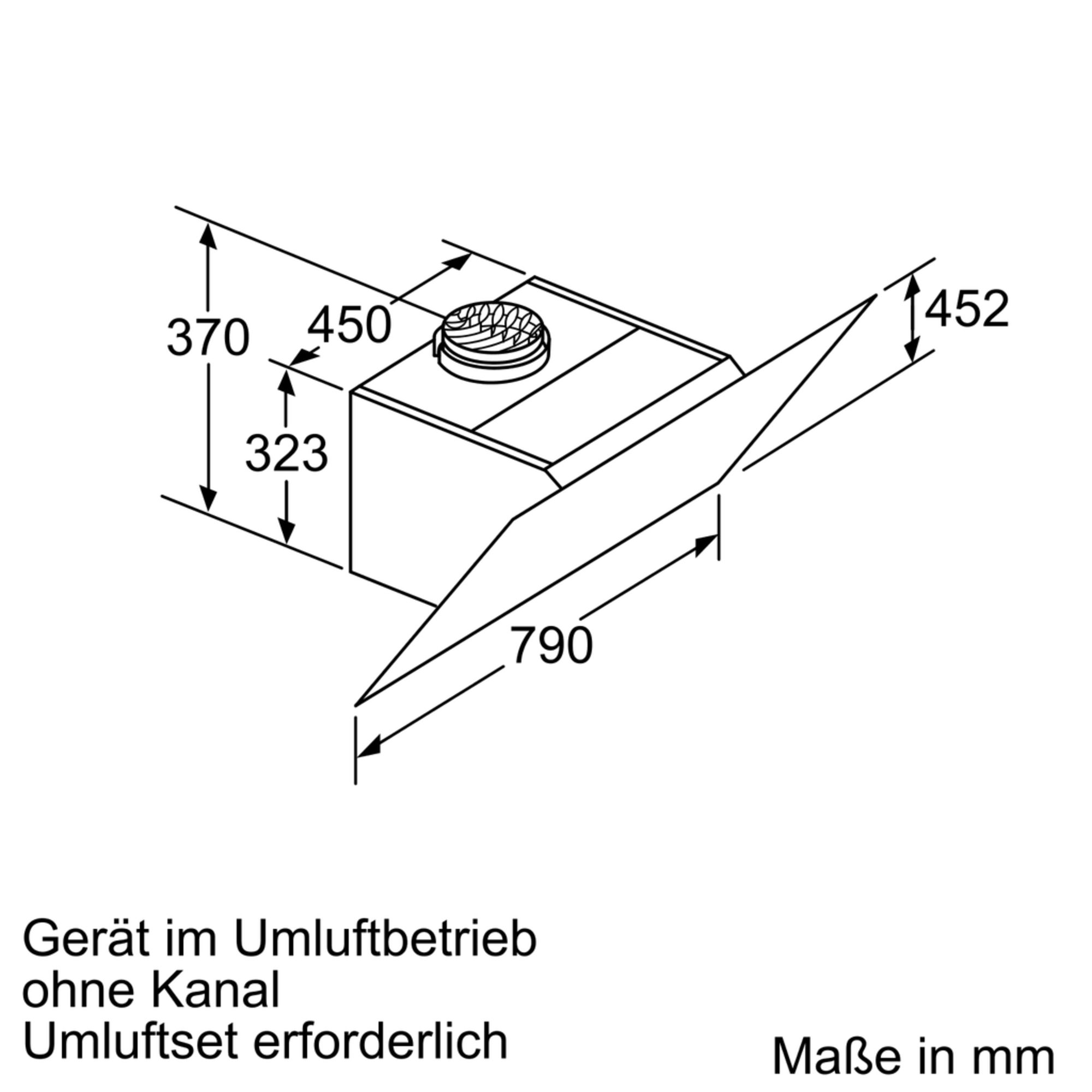 Bosch DWK87CM60 Wandhaube Schwarz