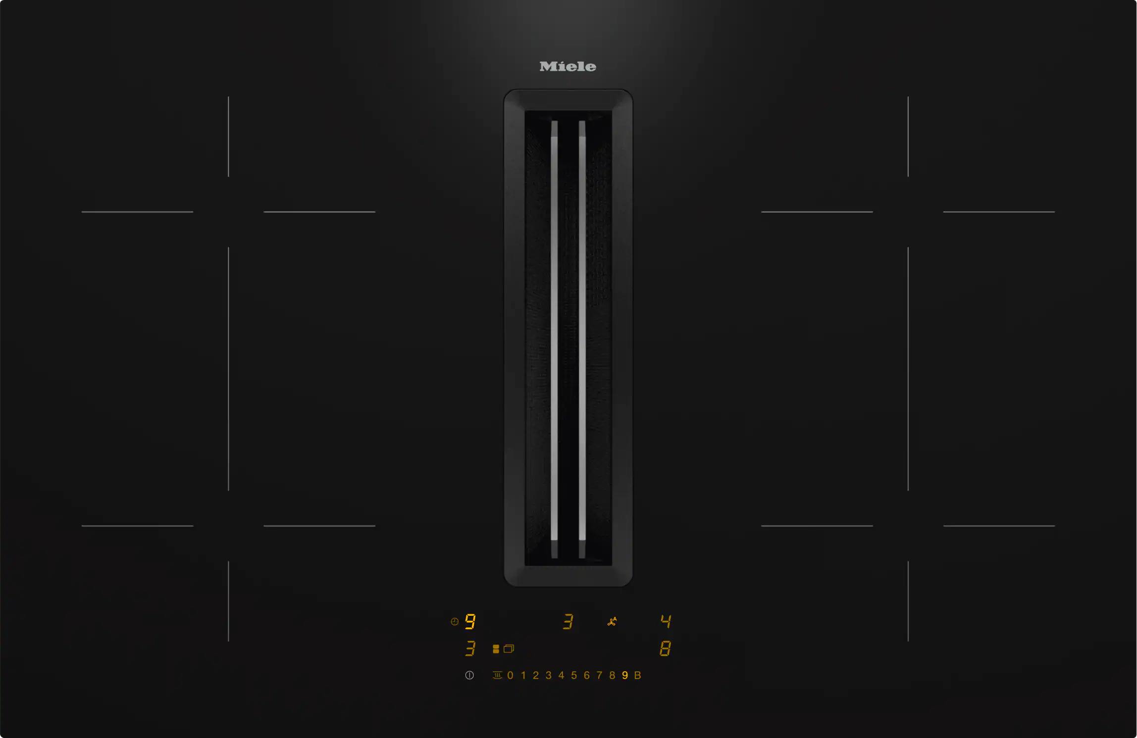 Miele KMDA 7473 FL-1 Silence Herdunabhängiges Induktionskochfeld mit Tischlüfter Schwarz