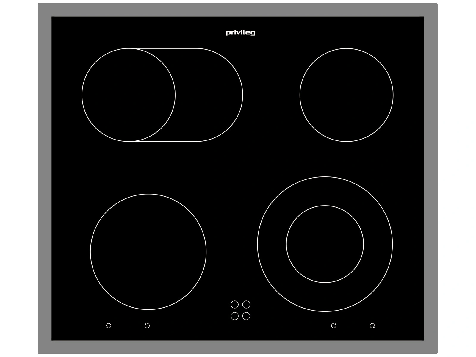 Privileg PCTHR K6042 IN Einbau-Glaskeramikkochfeld Schwarz