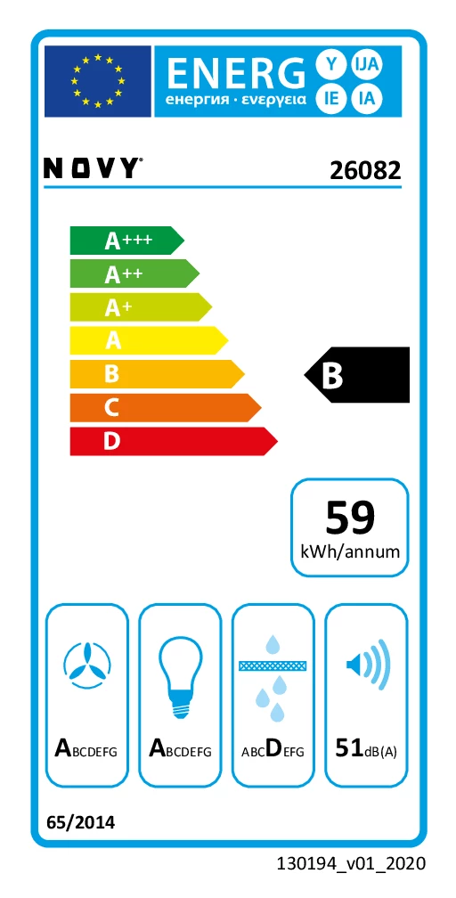 Energieklasse B - Vollständiges EU-Energielabel