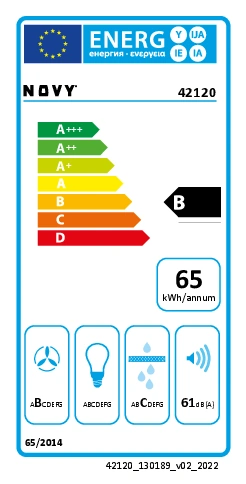 Energy Class B - Full EU energy label