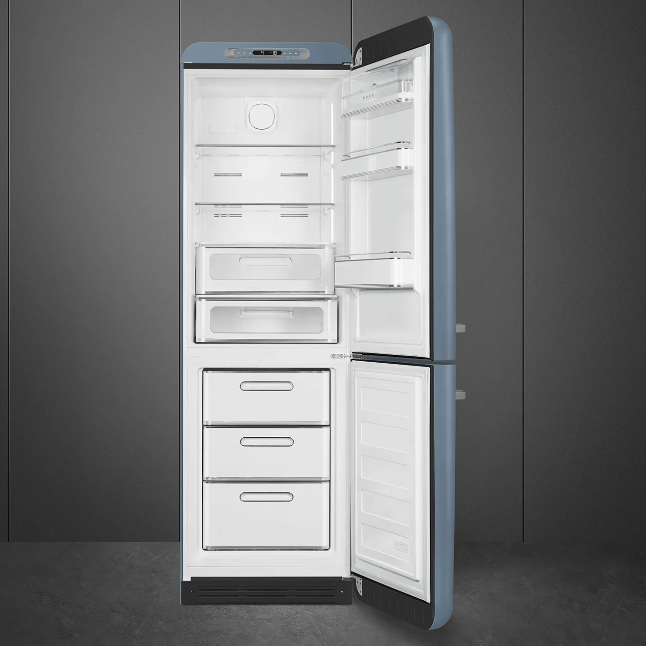 Smeg FAB32RSBM6 Stand-Kühl-Gefrierkombination Storm Blue-Matt