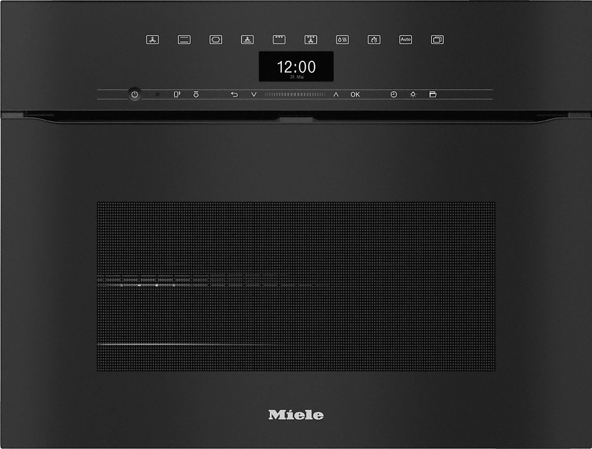 Miele H 7440 BPX Griffloser Kompakt-Backofen Obsidianschwarz Miele H 7440 BPX Griffloser Kompakt-Backofen Obsidianschwarz