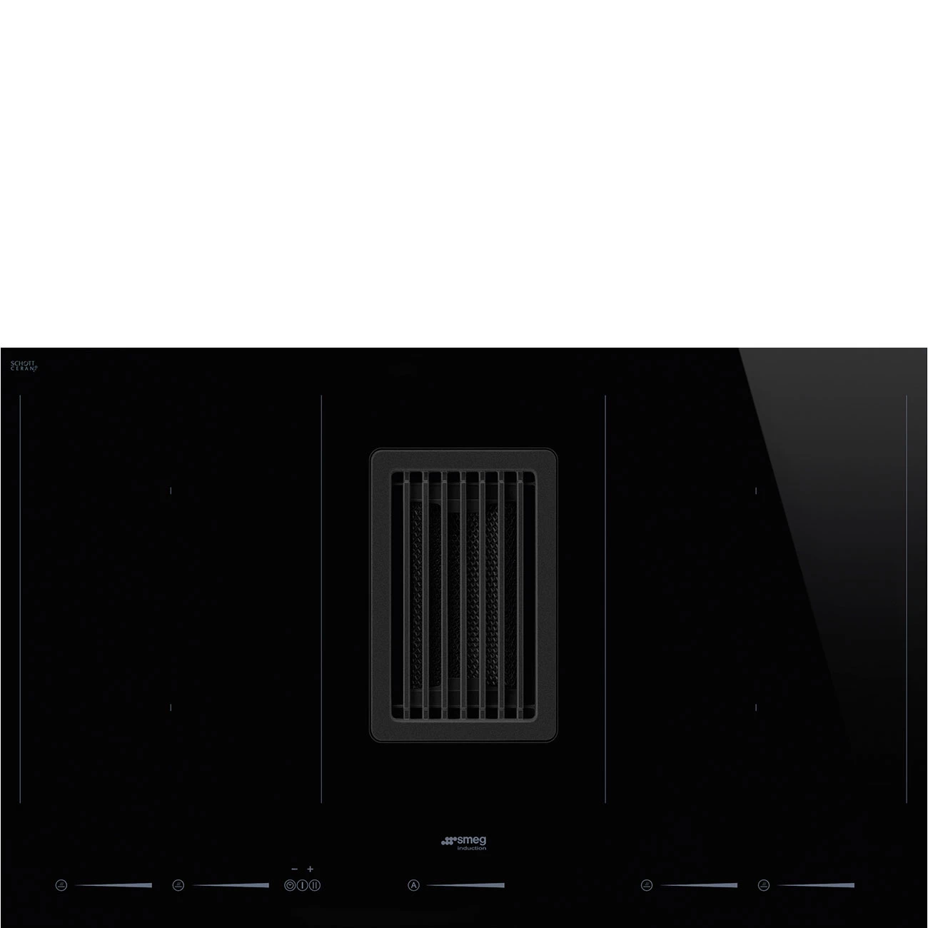Smeg HOBD682D1 Induktionskochfeld mit integriertem Wrasenabzug Schwarz