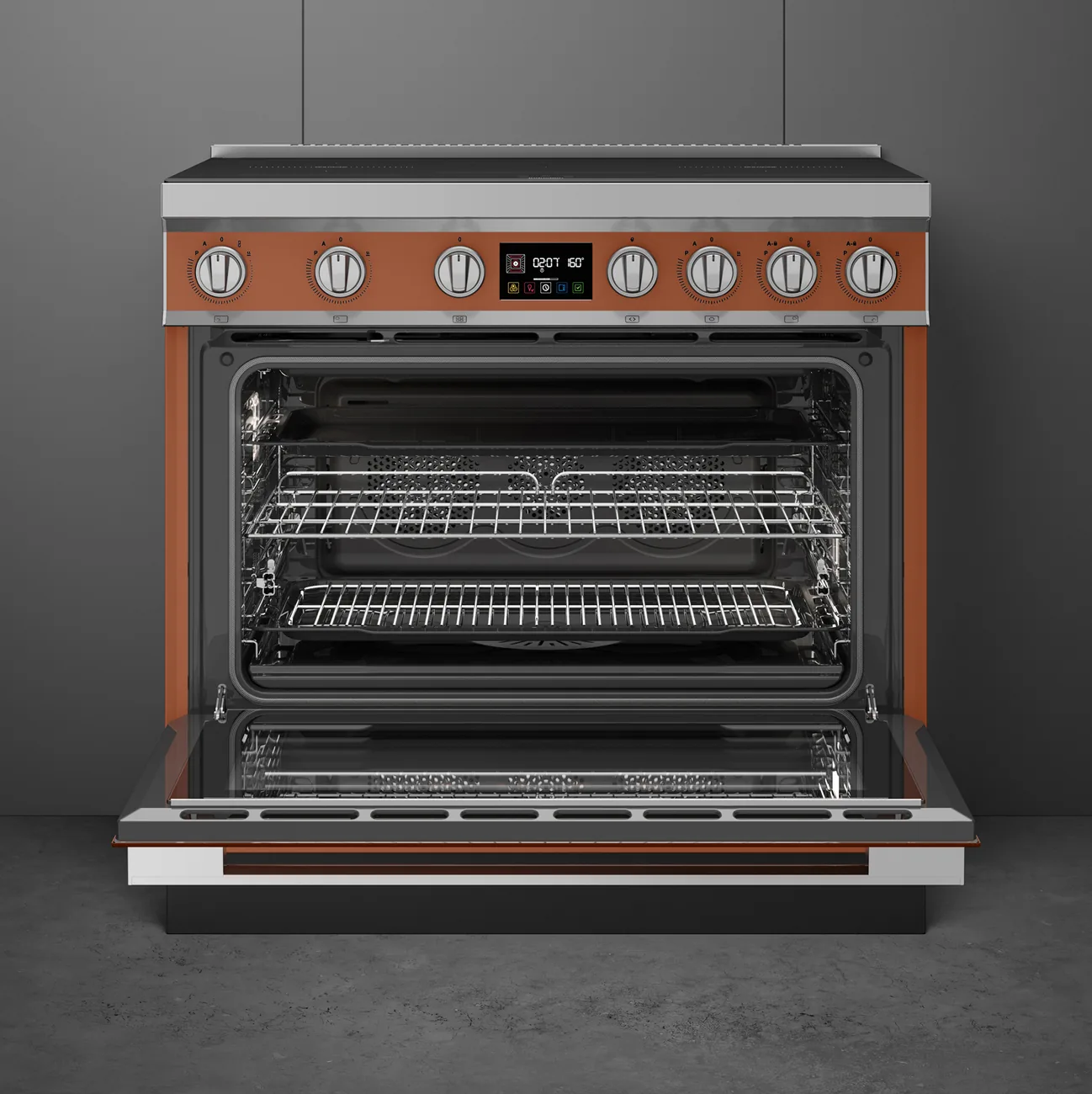 Smeg CPF90I1PAC2 Kochzentrum Amber Clay