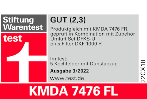 Miele KMDA 7476 FL Induktionskochfeld mit integriertem Wrasenabzug Schwarz