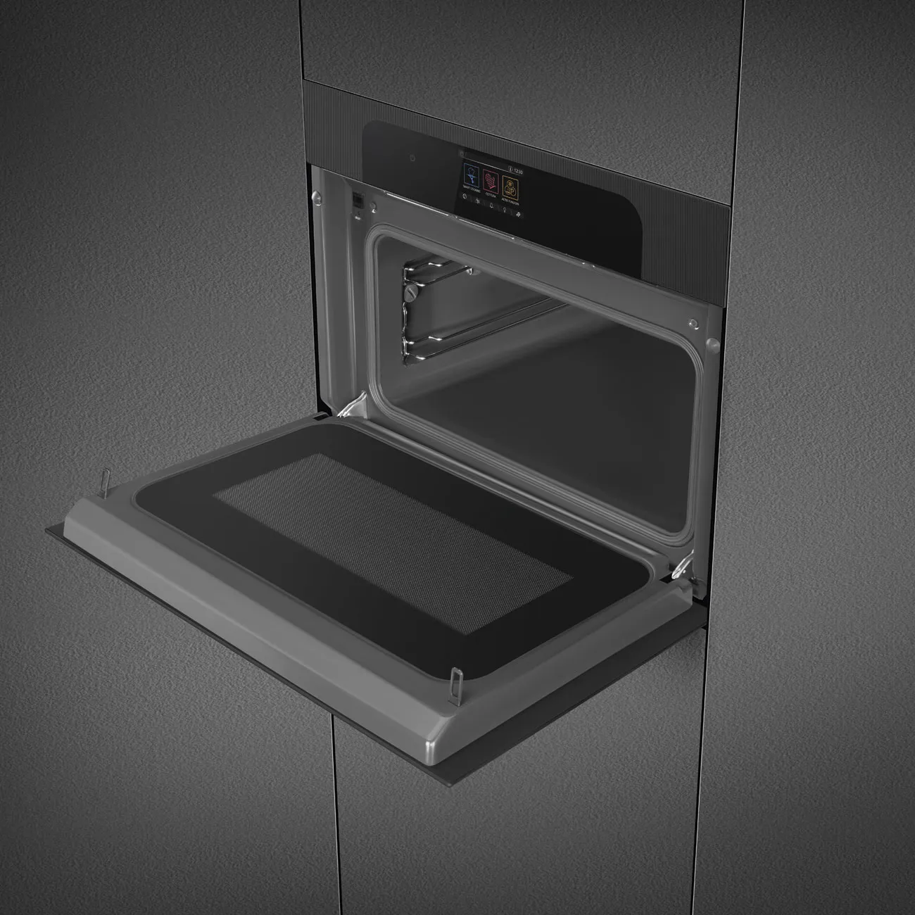 Smeg SO4204M2PB Kompakt-Backofen mit Mikrowelle Schwarz