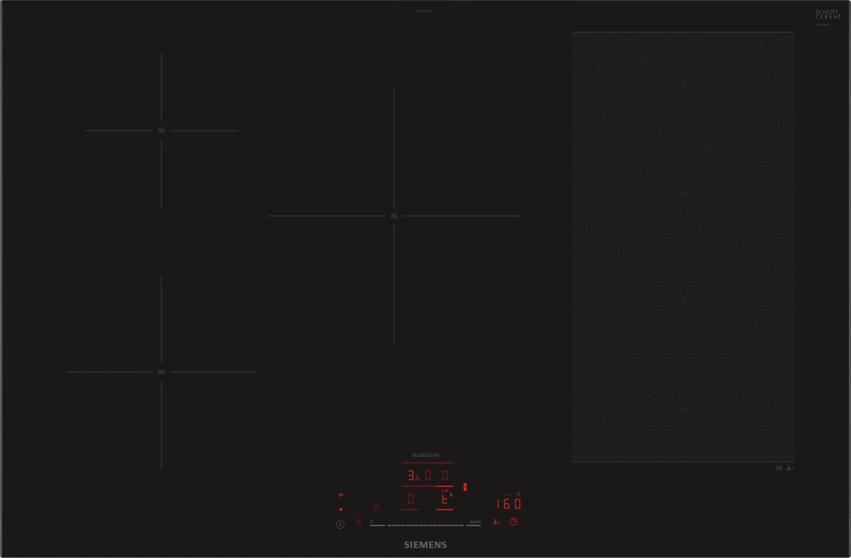 Siemens studioLine EX877HVC1E Einbau-Induktionskochfeld