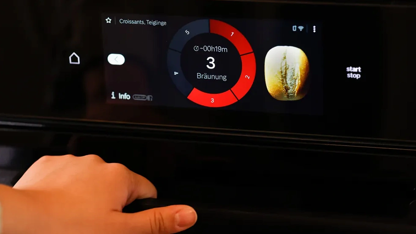 Bosch Serie 8 Backofen mit Bräunungsgrad Bräunungsgrad am Bosch Backofen Display