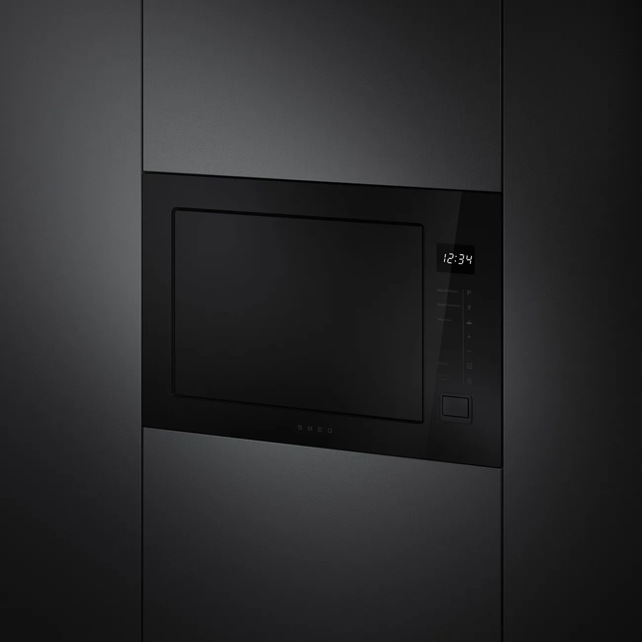 Smeg FMI225BI Einbau-Mikrowellengerät mit Grill Eclipse Schwarzglas