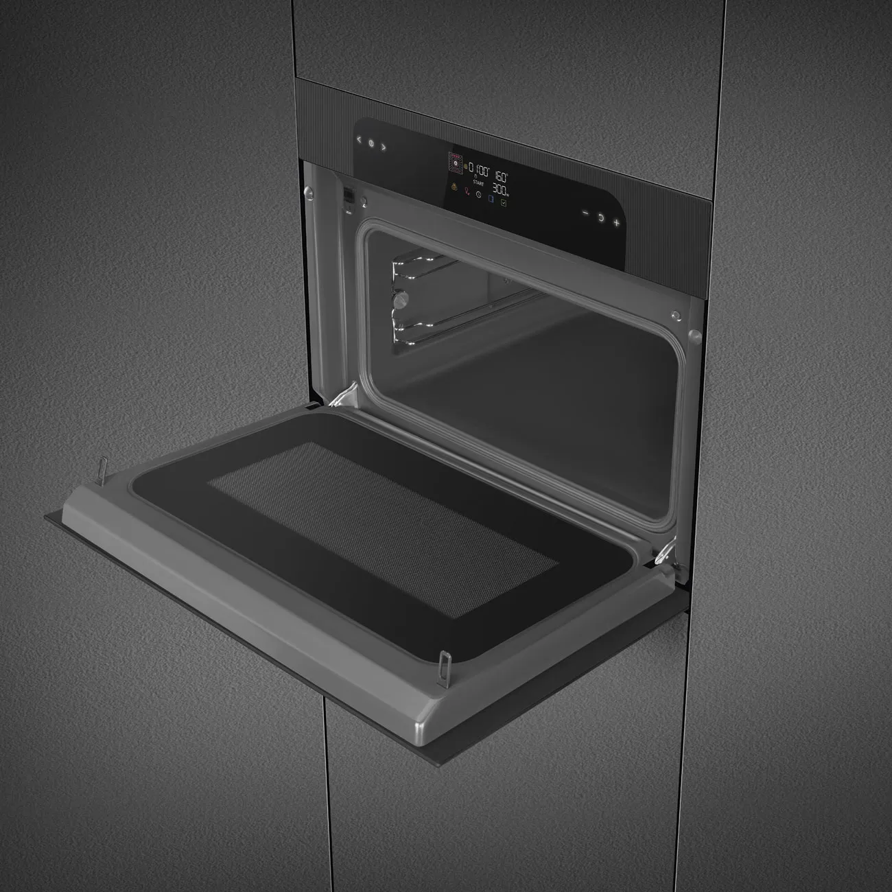 Smeg SO4202M1B Kompakt-Backofen mit Mikrowelle Schwarz