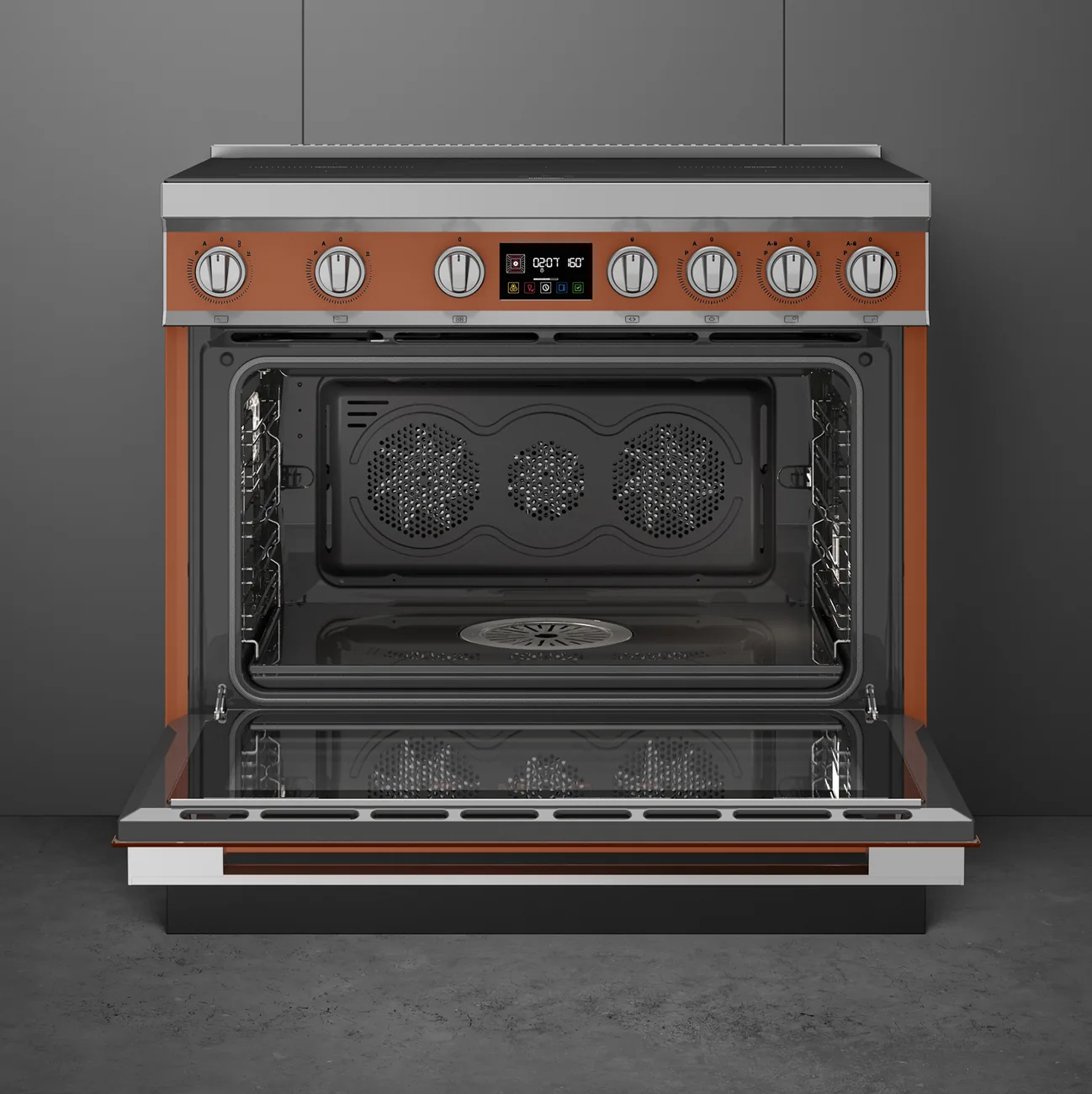 Smeg CPF90I1PAC2 Kochzentrum Amber Clay