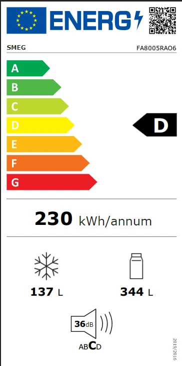 Energieklasse D - Vollständiges EU-Energielabel