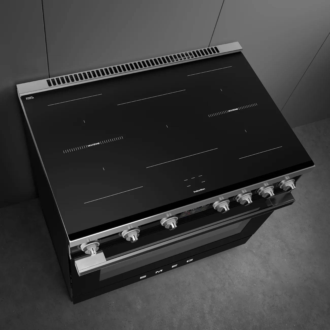 Smeg CPF90I1PBL2 Kochzentrum Schwarz