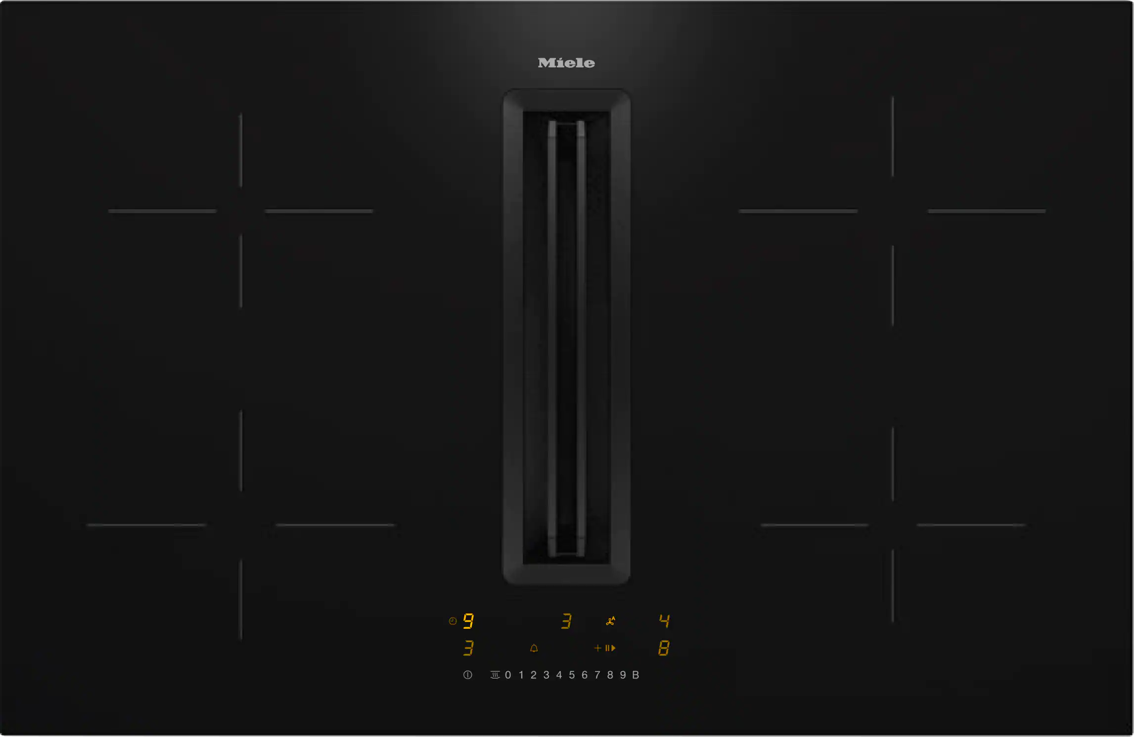 Miele KMDA 7272 FL-1 Silence Herdunabhängiges Induktionskochfeld mit Tischlüfter Schwarz Miele KMDA 7272 FL-1 Silence Herdunabhängiges Induktionskochfeld mit Tischlüfter Schwarz