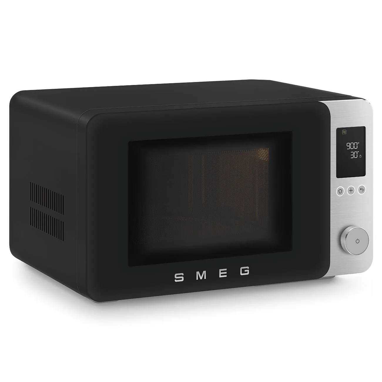 Smeg MOC02BLMEU Kombi-Tisch-Mikrowelle Schwarz-Matt-Aluminium
