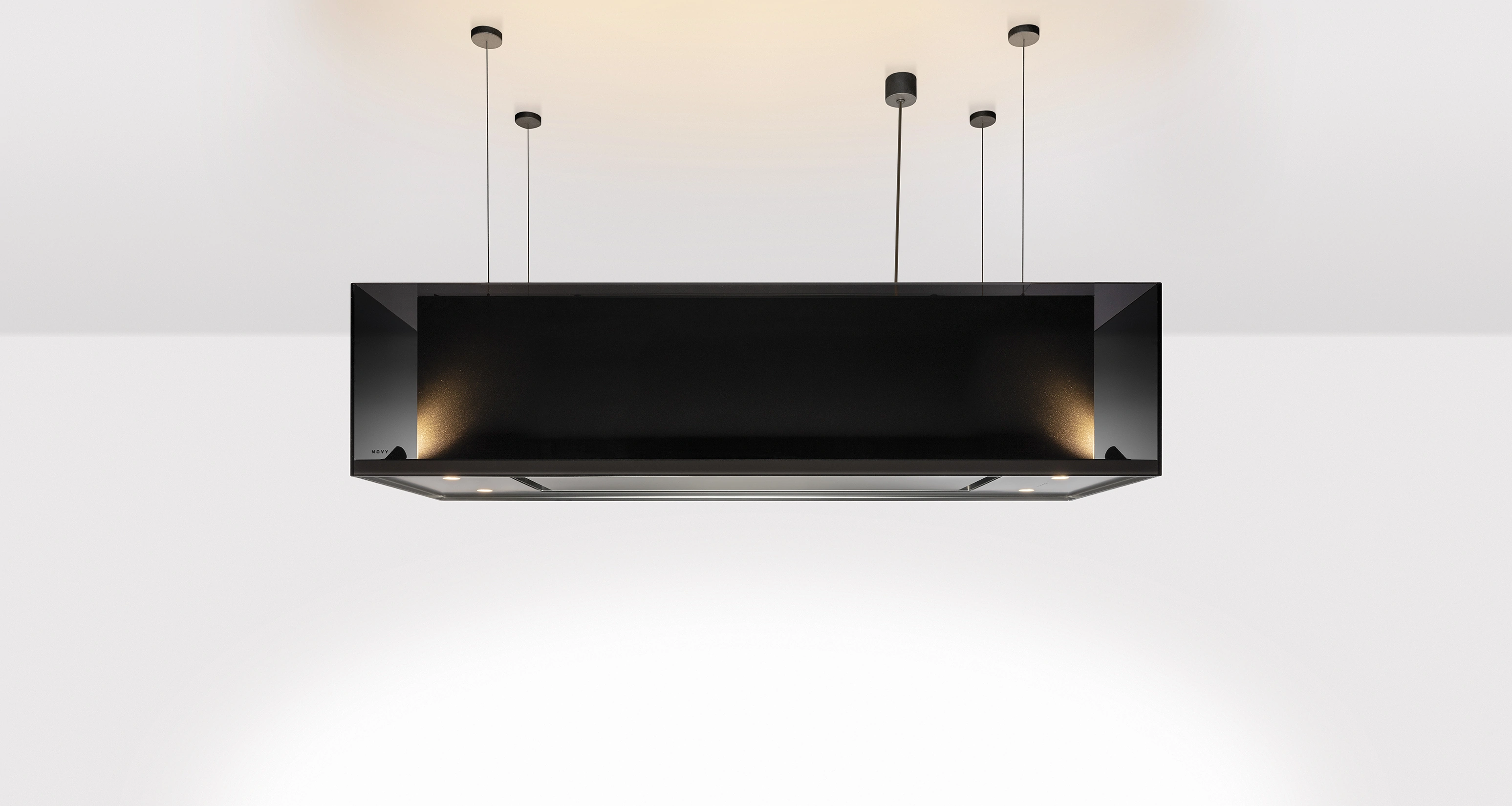 Novy Phantom Kabel 130 Insel-Dunstabzugshaube Schwarz 7530
