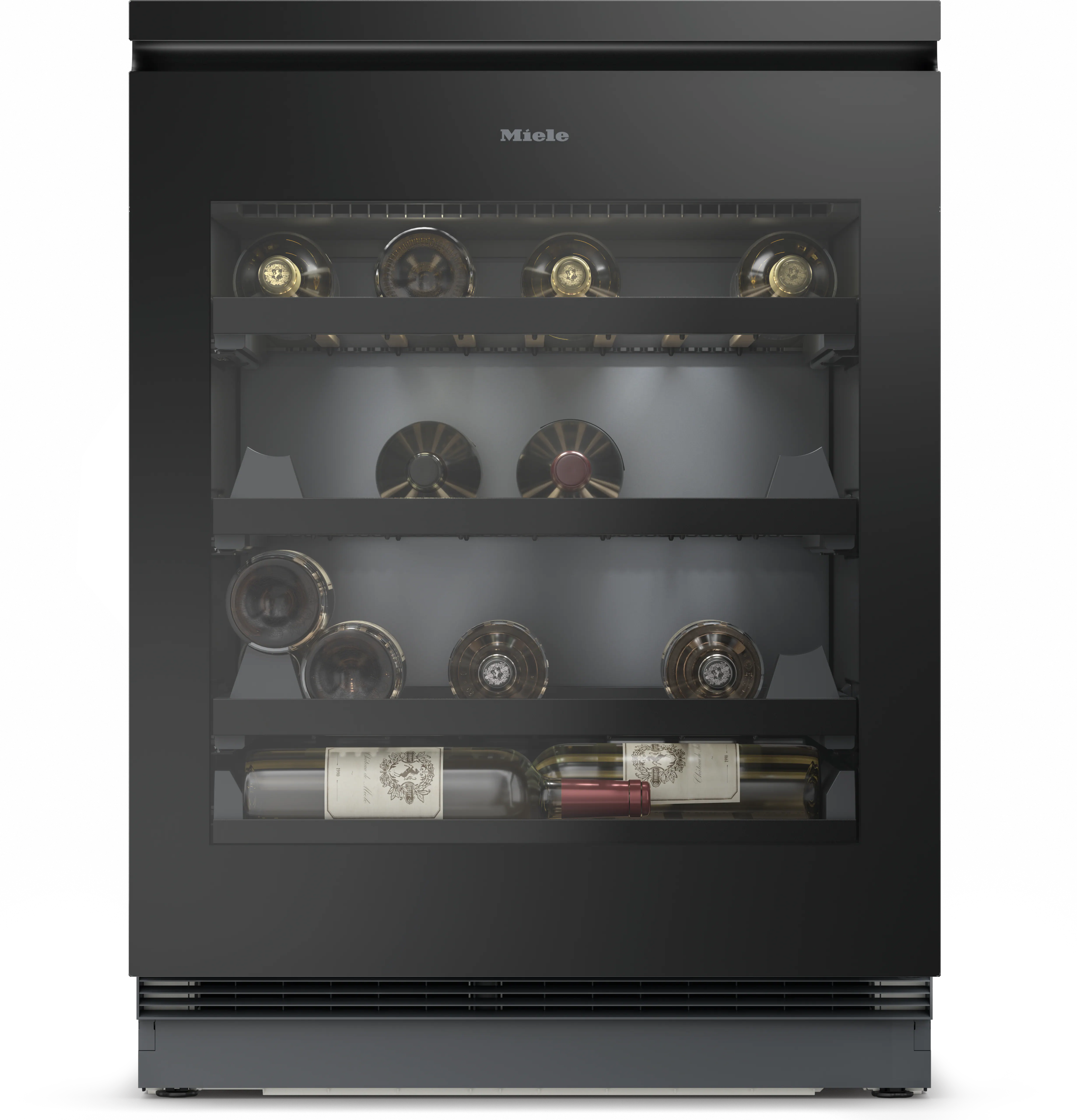 Miele KWTUS 7054 F Unterbau-Weintemperierschrank Obsidianschwarz