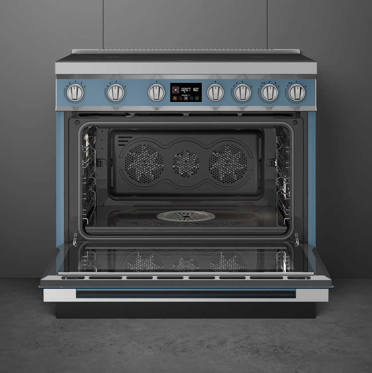 Smeg CPF90I1PSB2 Kochzentrum Storm Blue