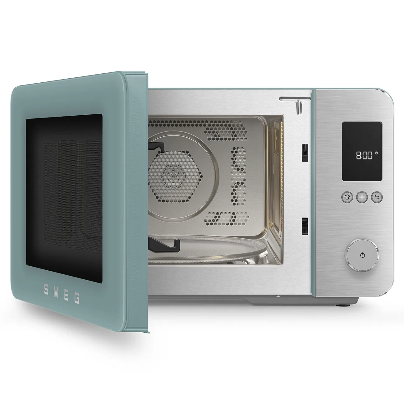 Smeg MOC02EGMEU Kombi-Tisch-Mikrowelle Emerald Green-Matt-Aluminium