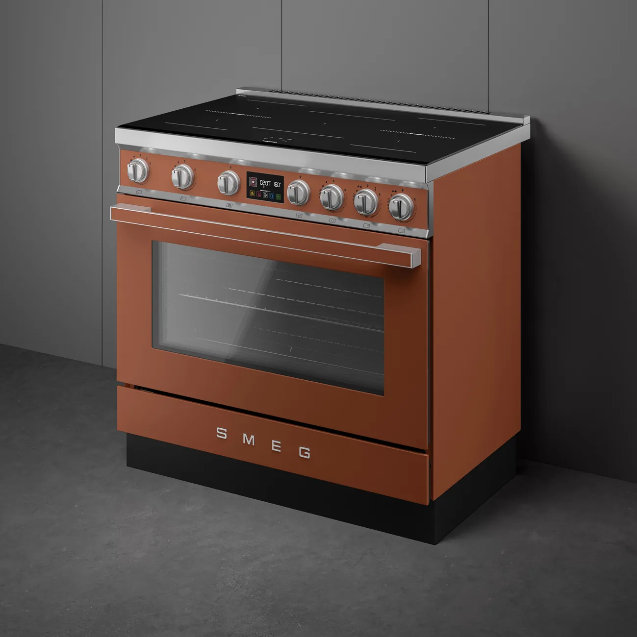 Smeg CPF90I1PAC2 Kochzentrum Amber Clay