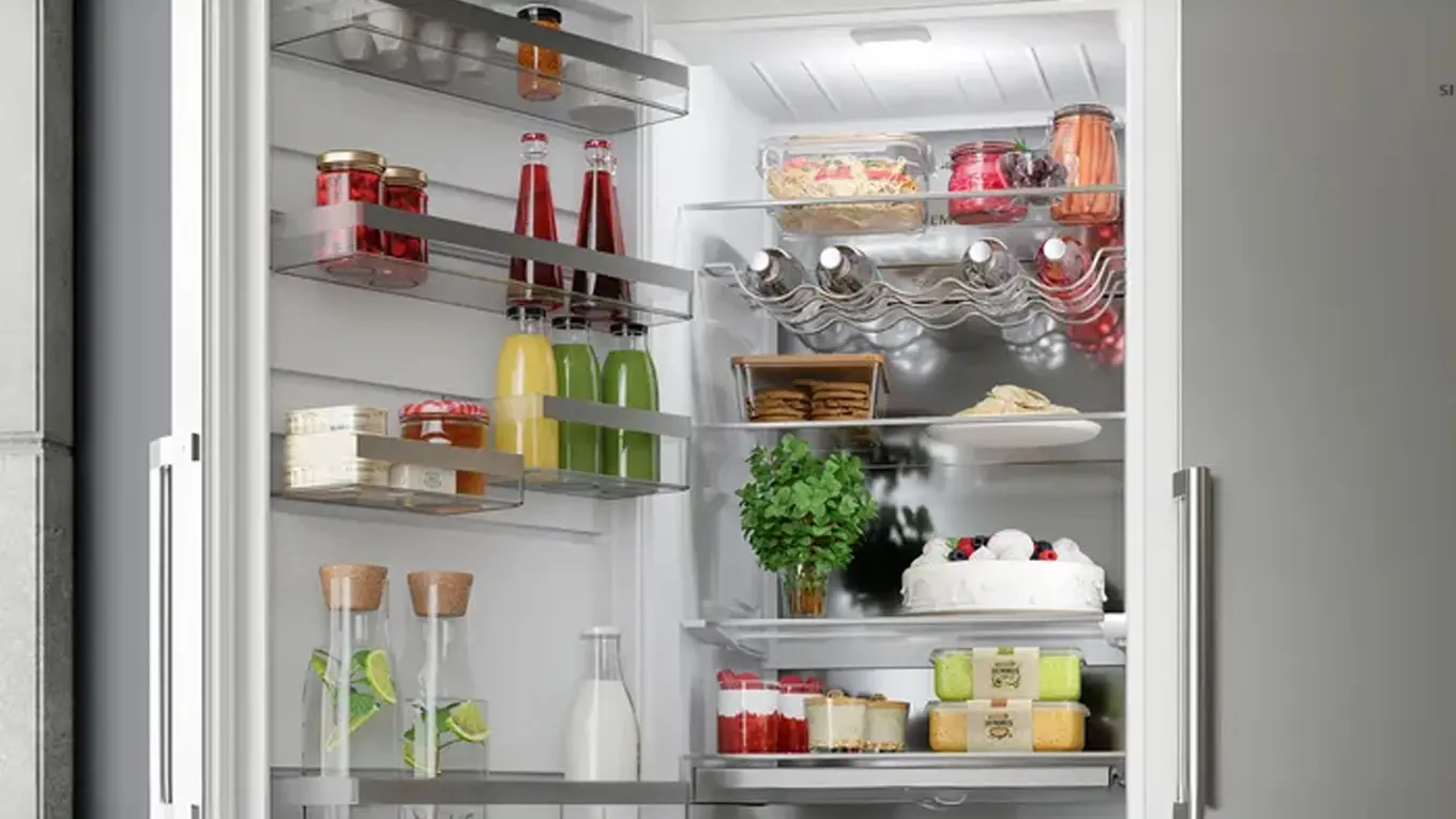 gefüllter siemens kühlschrank