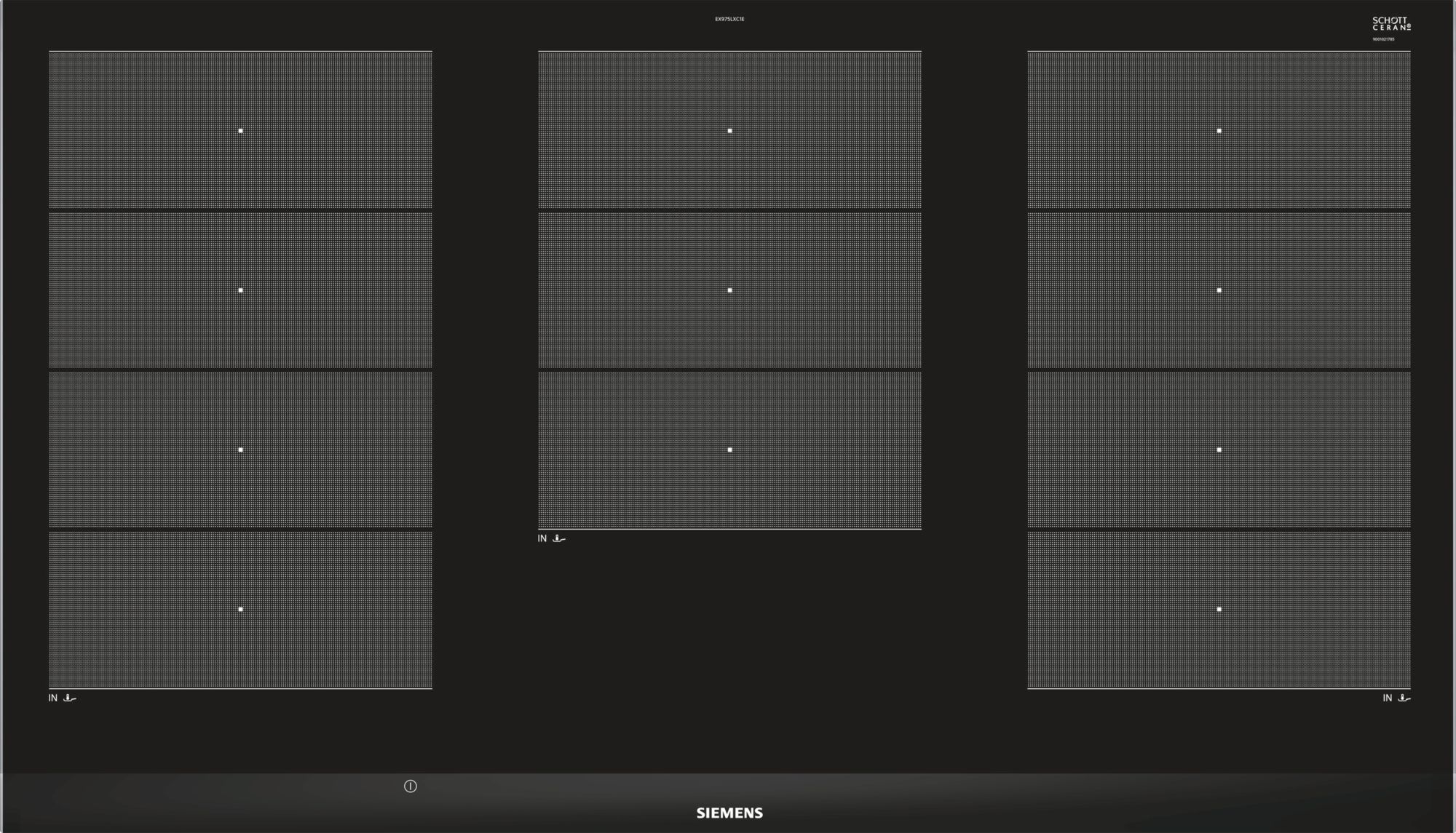 Siemens EX975LXC1E Einbau-Induktionskochfeld Schwarz