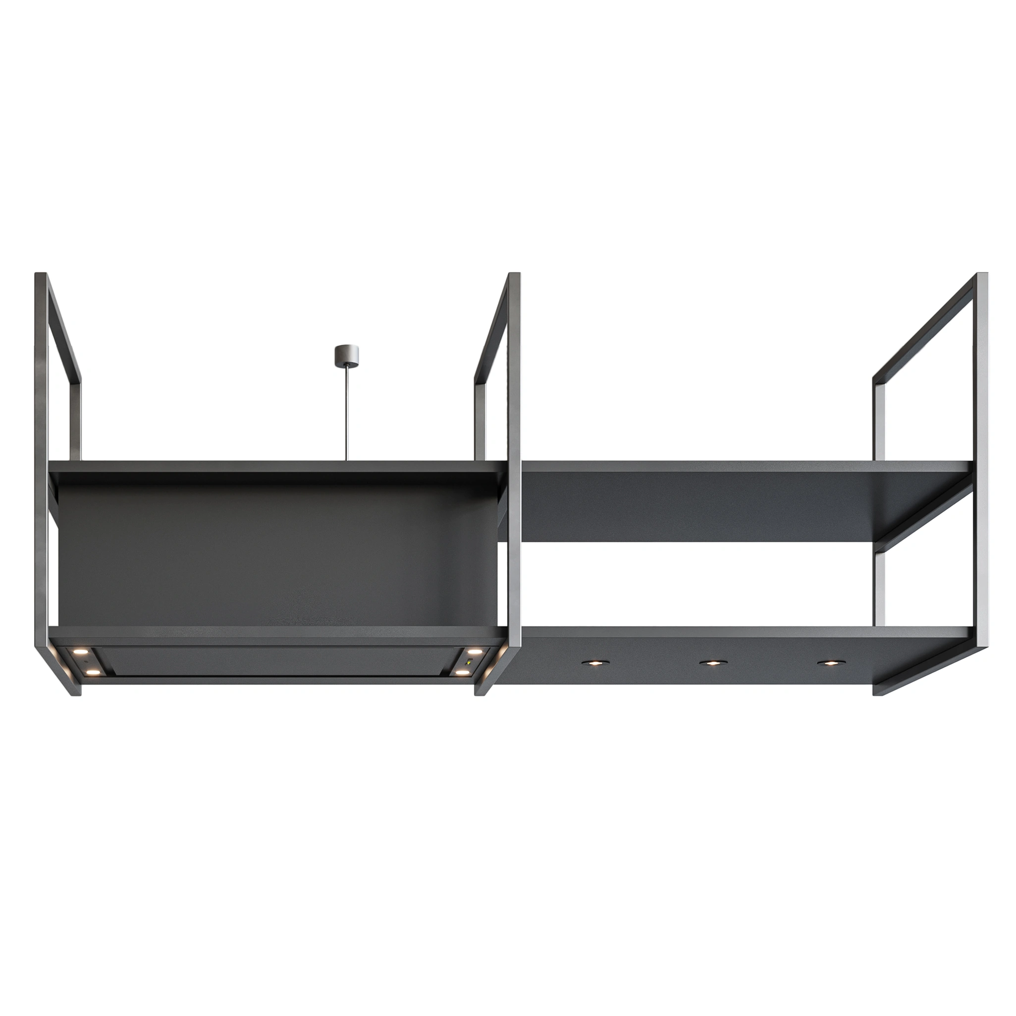 Novy Pureline Frame 90 Insel-Dunstabzugshaube Schwarz