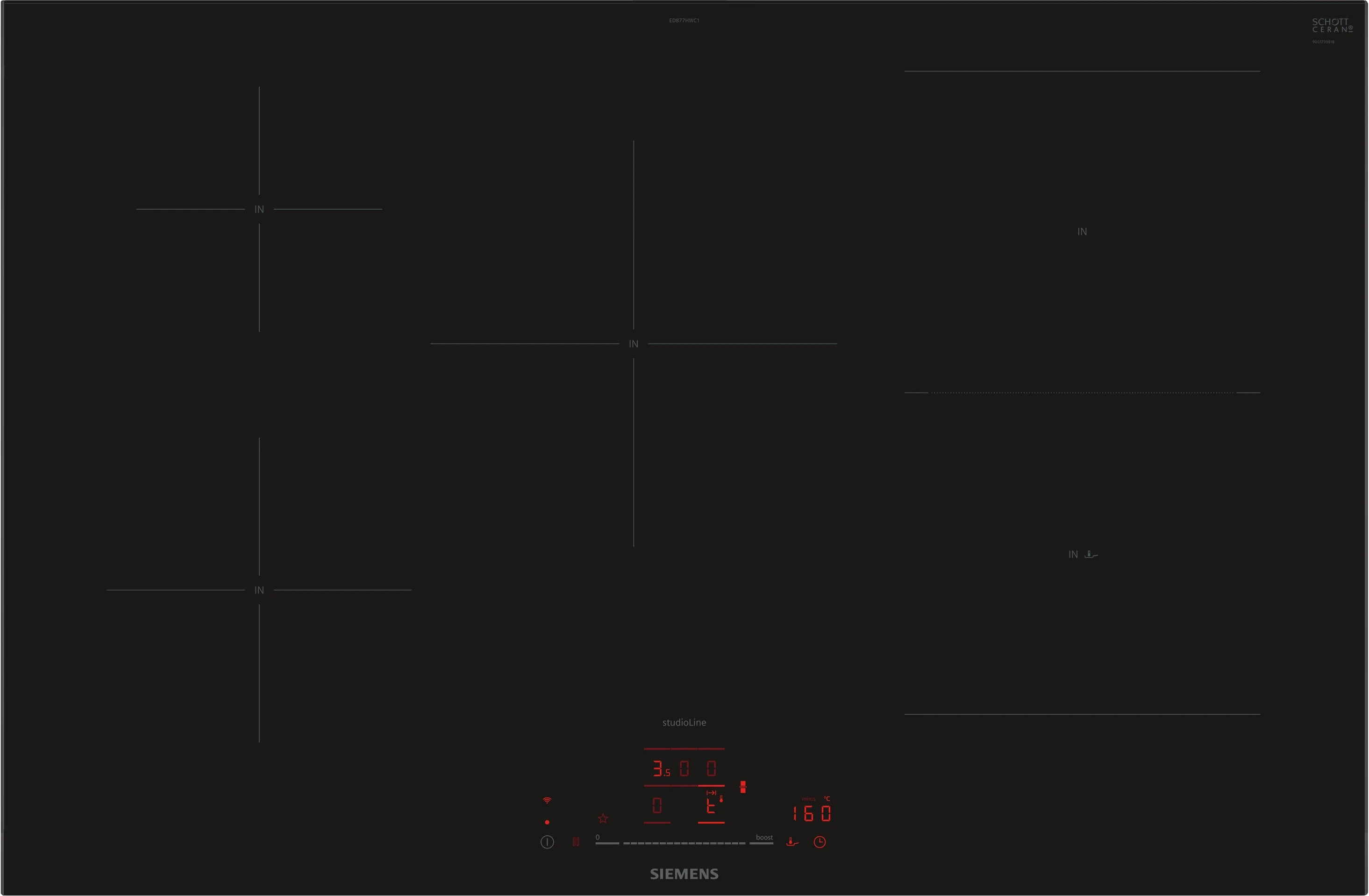 Siemens studioLine ED877HWC1E Einbau-Induktionskochfeld