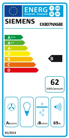 Energieklasse B - Vollständiges EU-Energielabel
