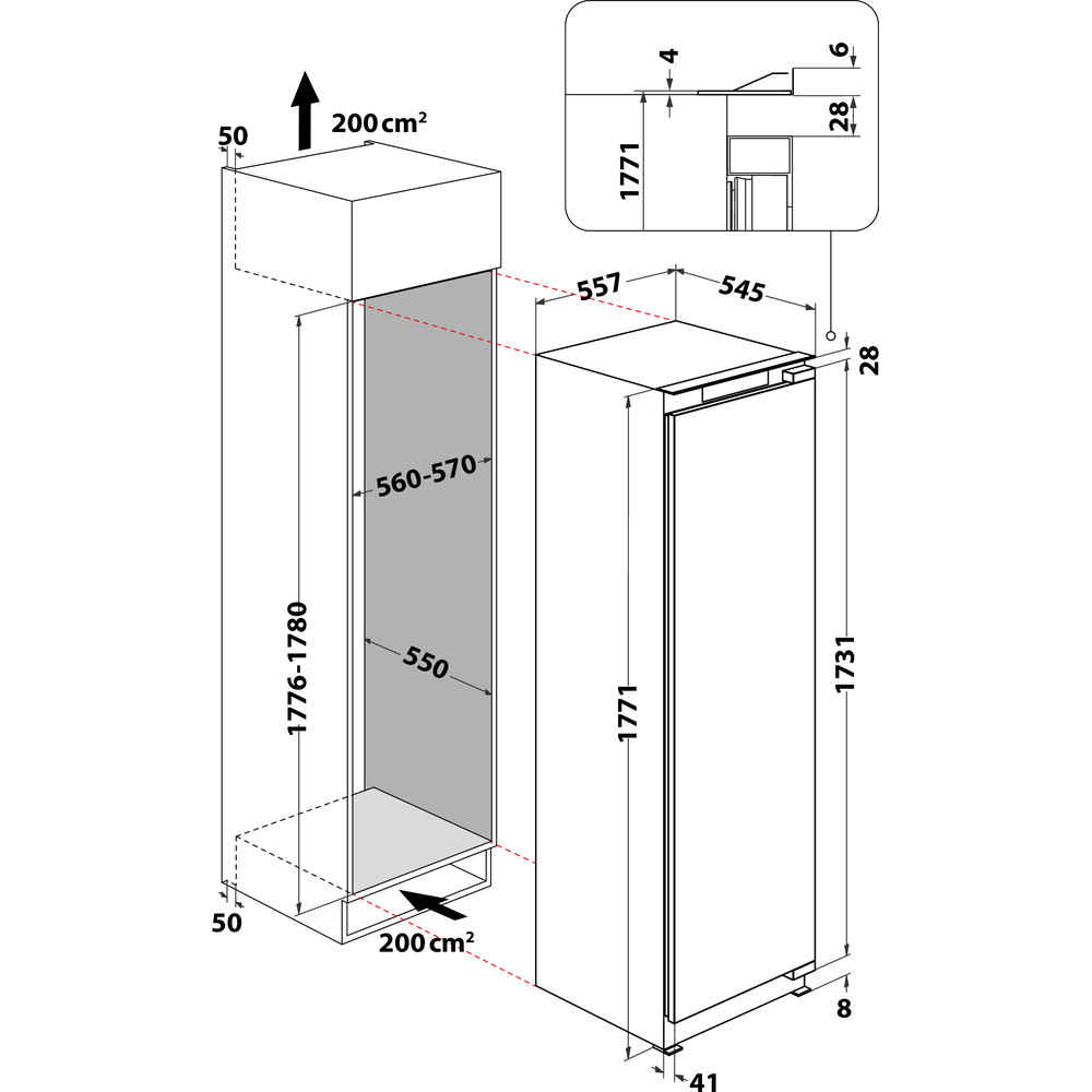 Bauknecht KSI 18GF2 P0 Einbau-Kühlschrank