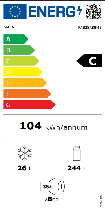Energy Class C - Full EU energy label
