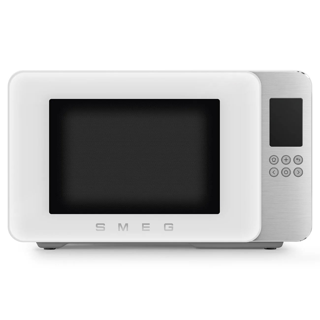 Smeg MOC01WHMEU Kombi-Tisch-Mikrowelle Weiß-Matt-Aluminium