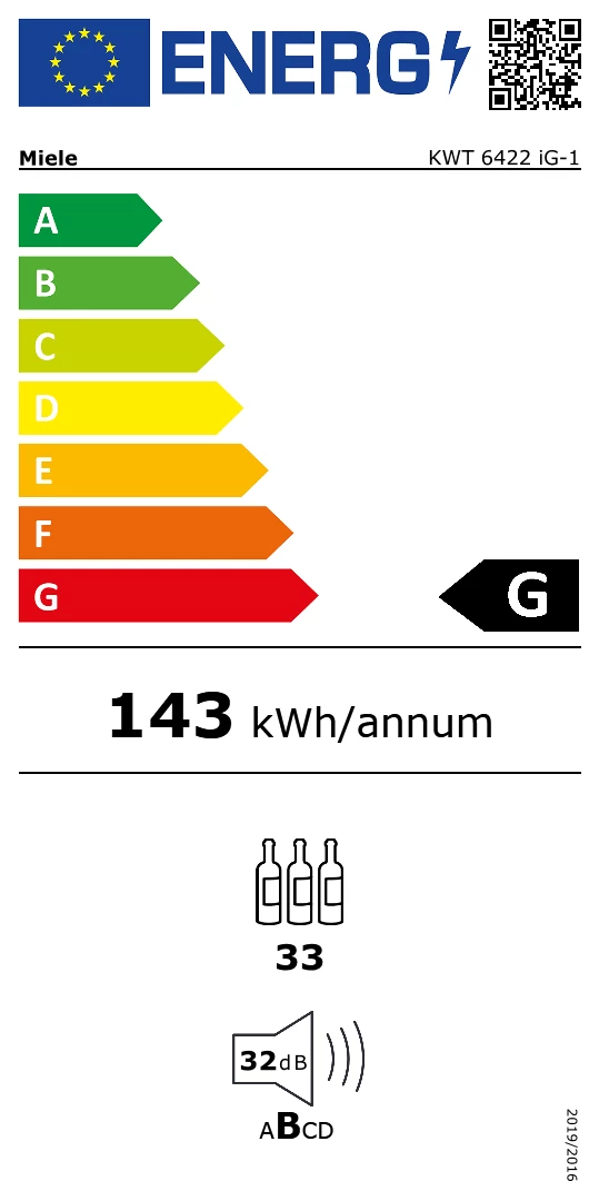 Energy Class G - Full EU energy label