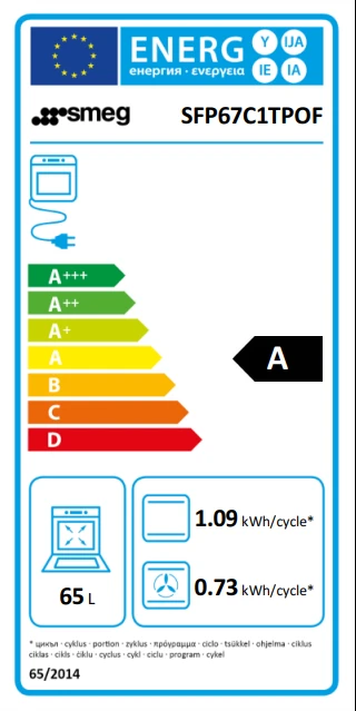 Energy Class A - Full EU energy label