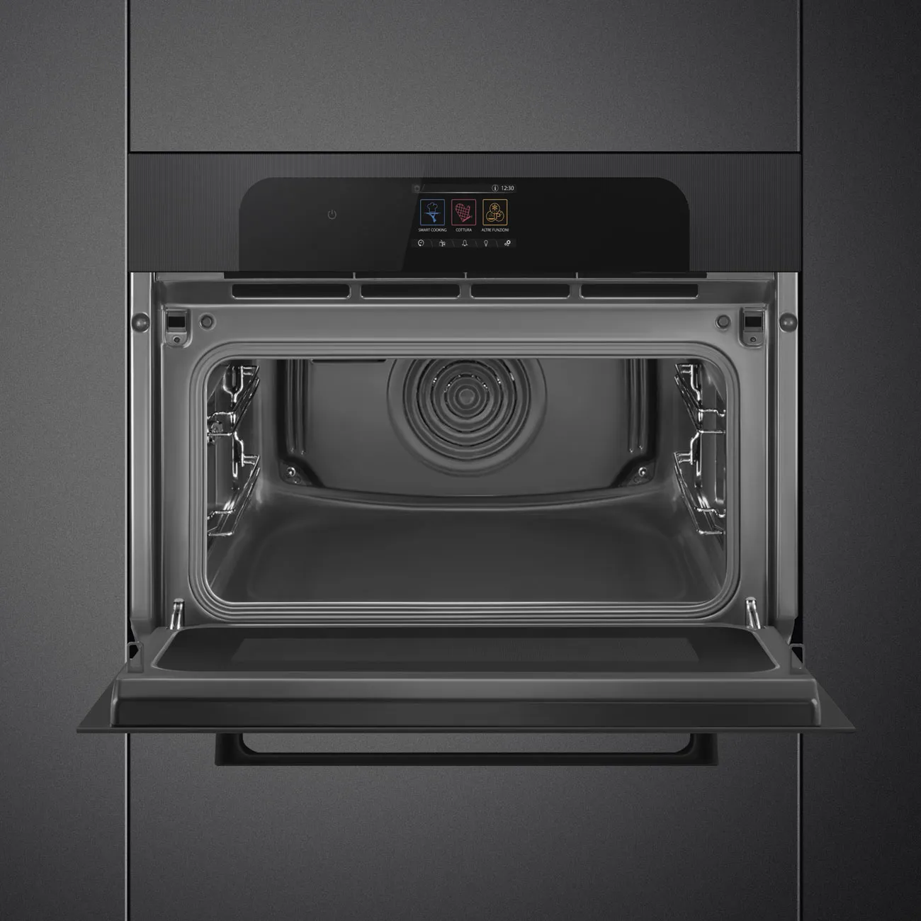 Smeg SO4204M2PB Kompakt-Backofen mit Mikrowelle Schwarz