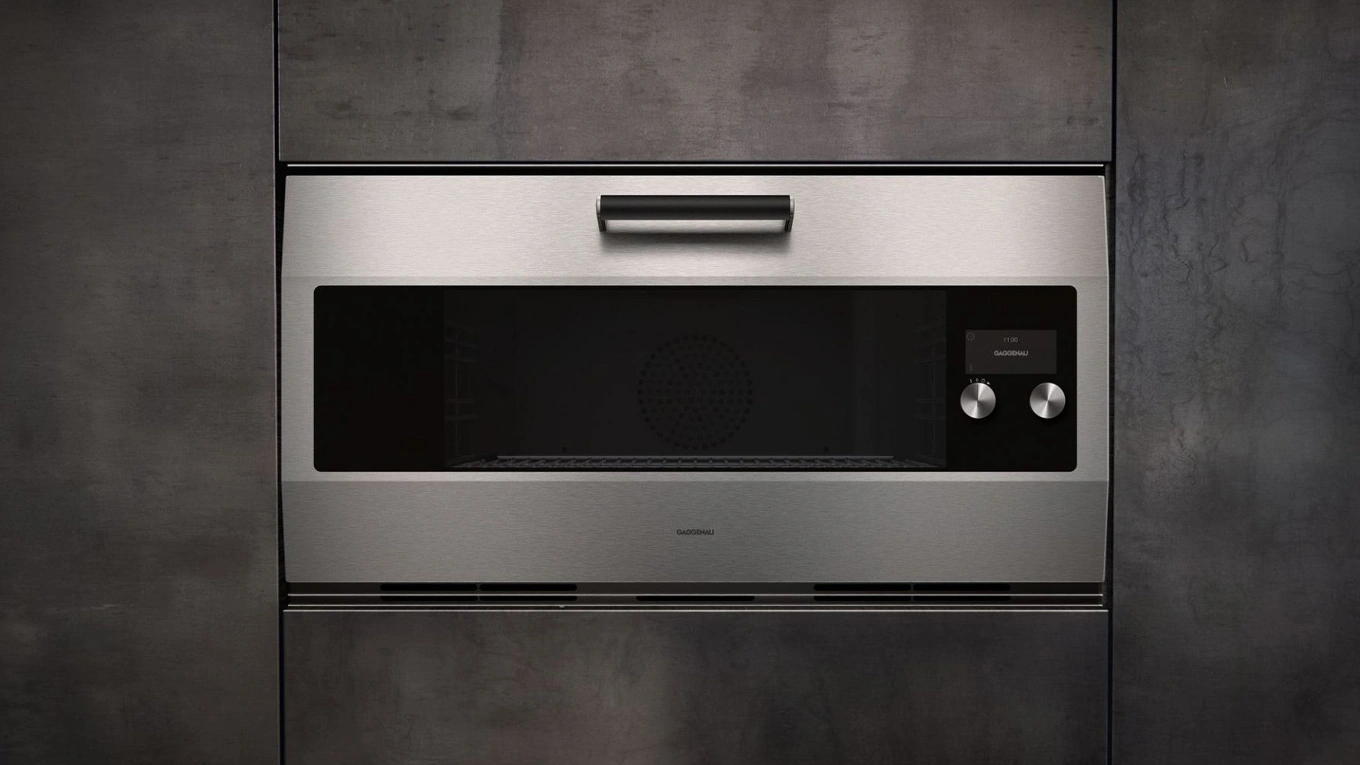 Gaggenau EB 333 Backofen 90 cm Breiter Kompaktbackofen Gaggenau EB 333 im Einbau-Beispiel in der Küchenfront