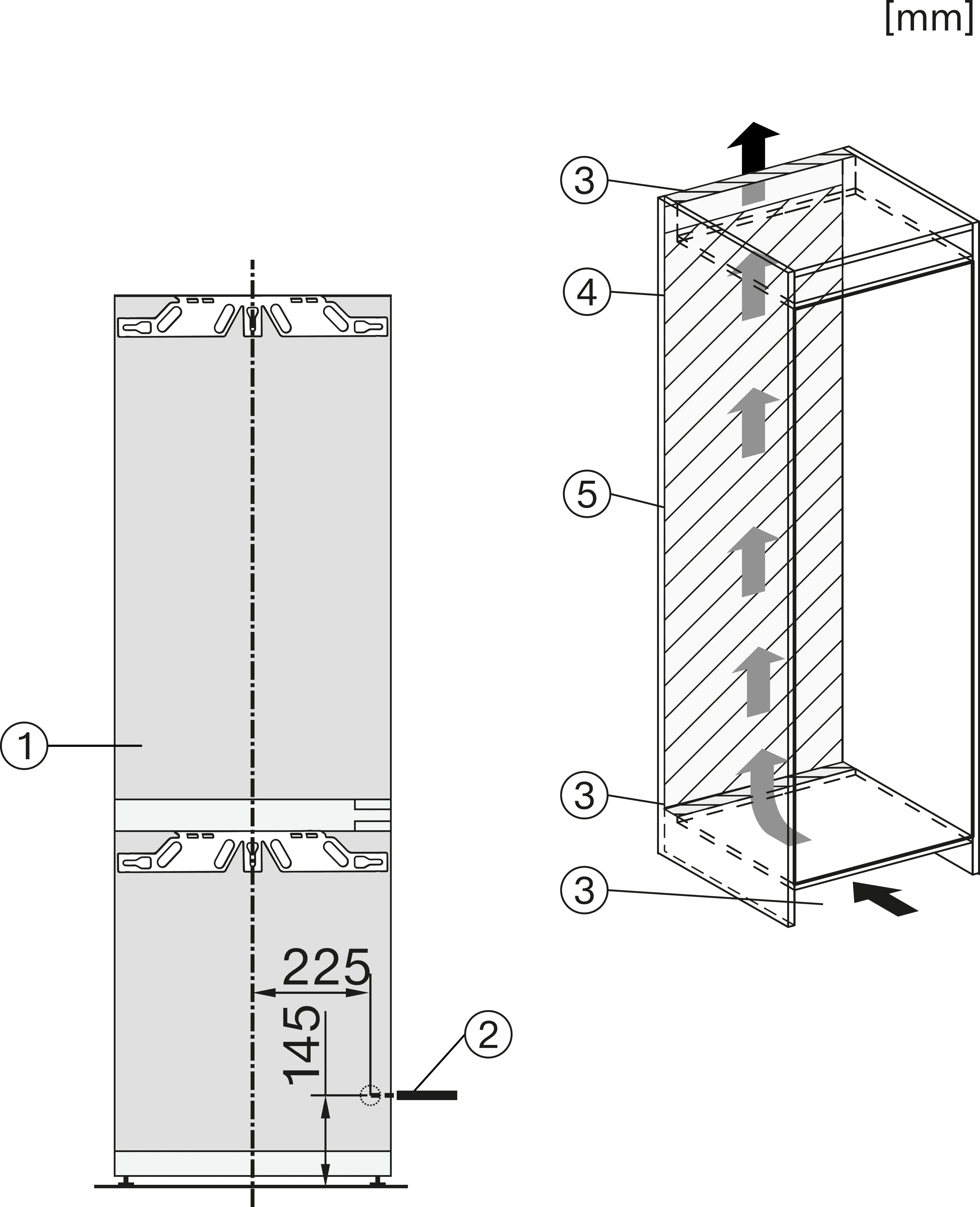 Miele KFN 7744 D Einbau-Kühl-Gefrierkombination