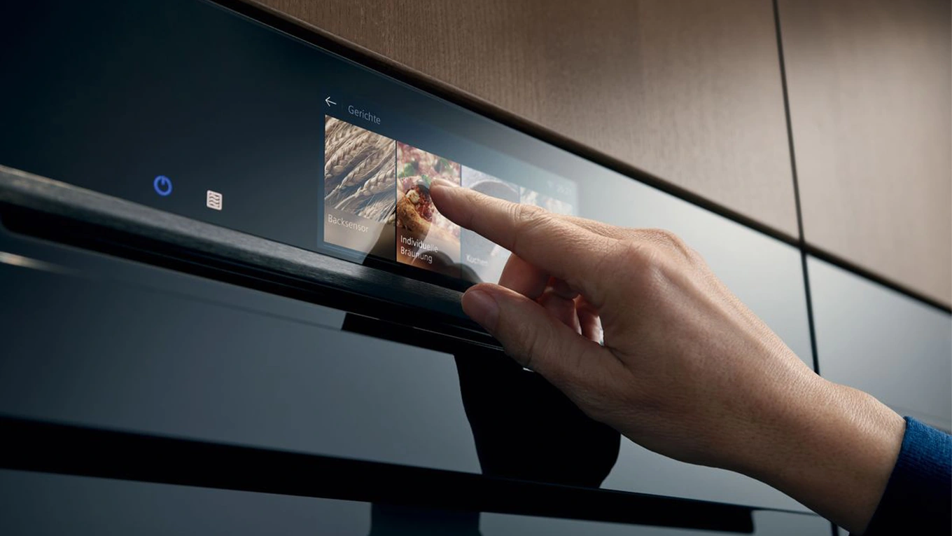 siemens studioLine iq700 backofen Bedienung am tft touch display vom siemens iq700 studioline backofen